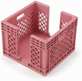 Mini Milk Crate Sticky Note Holder Compatible with 3 x 3 Inch Pads, pink by Unknown
