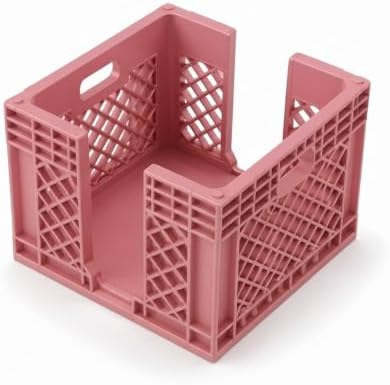 Mini Milk Crate Sticky Note Holder Compatible with 3 x 3 Inch Pads, pink by Unknown