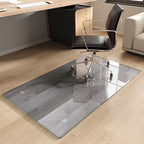 Tempered Glass Chair Mat for Carpet, 30"x48" Grey Floor Mat by MYSUNORIA