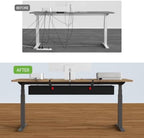 KEEGH Extra Large No Drill Under Desk Cable Management Tray 48 in, Black - Image 6
