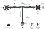 Rocelco 46" Electric Standing Desk Converter with AC Outlet USB Charger and Dual Monitor Arm Mount - Motorized Adjustable Sit Stand Riser - Tabletop Workstation Keyboard Tray - Black (R EDRB-46-DM2) - Image 5