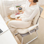 Plush Chair Cushion with Ties - Soft Seat Pad Backrest for Dorm, Desk, Rocking Chairs (Light Pink) - Image 4