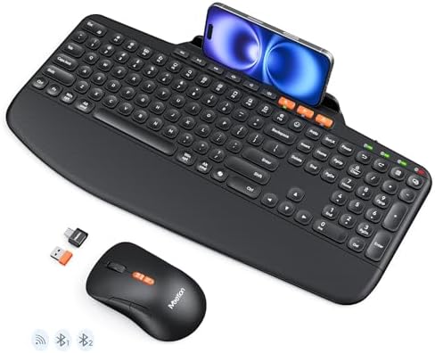 MEETION Bluetooth Wireless Keyboard Mouse Combo with Tablet Holder by MEETION