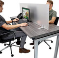 OBEX Acrylic Free Standing Screen, Divider for Desk Privacy Home & Office Partitions for Table Top Workstation, Portable Cubicle Panel for Work, 12"H x 42"W, Frosted by OBEX