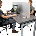 OBEX Acrylic Free Standing Screen, Divider for Desk Privacy Home & Office Partitions for Table Top Workstation, Portable Cubicle Panel for Work, 12"H x 42"W, Frosted by OBEX