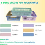 6 Pack Plastic Turn in Paper Trays for Classroom, Storage Bin Baskets - Image 3