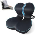 Memory Foam Seat Cushion,Office Chair Cushion with Lumbar Support for Back Pressure Relief, Car Seat Cushion with Adjustable Strap,Sciatica Pad Cushions for Car,Truck, Desk,Gaming Chair by XZdream