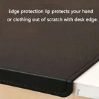 PU Leather Large Desk Pad with Stitched Edge, Waterproof Office Laptop Mouse Mat, Edge Protector Desk Accessories, Edge-Locked Non-Slip Writing Table Blotter (Sky Blue,47.2"x23.6") - Image 5