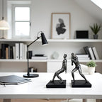 Abstract Sculpture Book Ends Decorative Bookends for Shelves, Modern Figure Bookends for Bookshelf Decor, Decorative Book Stoppers for Home Office Library - Image 6