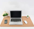 Waterproof Office Desk Pad, Natural Cork Leather Dual Sided Desk Mat, Double-Sided Office Desk Mat Non-Slip Large Mouse Pad, Desk Writing Pad - Image 3