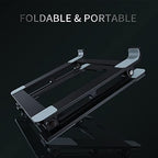 Laptop Stand for Desk, Adjustable Laptop Stand Holder Portable Laptop Riser with Multi-Angle Height Adjustable Computer Stand for MacBook Air/Pro and More Notebooks 10-17.3"-Black - Image 6