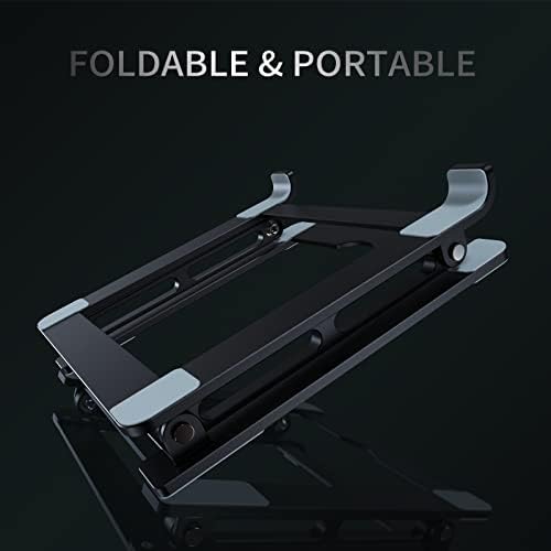 Laptop Stand for Desk, Adjustable Laptop Stand Holder Portable Laptop Riser with Multi-Angle Height Adjustable Computer Stand for MacBook Air/Pro and More Notebooks 10-17.3"-Black - Image 6