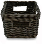 The Basket Lady Rectangular Low Wicker Storage Basket, S, Walnut Brown - Image 2