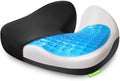 AUVON Gel Seat Cushion, Triple-Layer Core for Cool & Pressure-Free Sitting, Cooling Gel Office Chair Cushion, Ergonomic Dual-Density Memory Foam for Hemorrhoid, Sciatica, Tailbone Pain Relief by AUVON