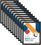 Relx 12 Pcs 8.5 x 11'' Self-Adhesive Magnetic Wall Signs Holder Magnetic Picture Frame Document Holder Wall & Window Adhesive Frames for Office Home Store Restaurant by Relx