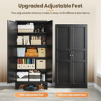 Yizosh Metal Pantry Cabinet, 75" Kitchen Pantry - Image 6