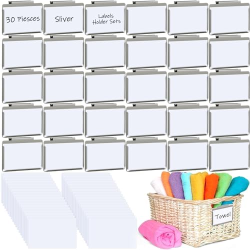 Zonon 30 Pack Metal Basket Labels Clip for Storage Bins by Zonon