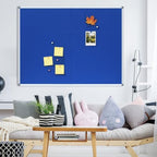 DEVELOP 60x48 Inch Large Blue Felt Bulletin Board, Wall Mounted Pin Memo Notice Cork Board with Silver Aluminium Frame for Office, Home, and Classroom, Includes 10 Push Pins - Image 7