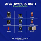 LABELWORKS Epson 210STBWPX-90 Shrink Tube - Black on White - 10mm, AWG 4-12 - Image 3