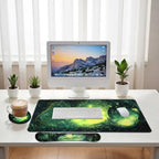 Magic Forest Desk Mat Set Green Fantasy Landscape Large Mouse Pad with Wrist Rest 4in1 Desk Mat for Desktop Ergonomic Keyboard Wrist Support Anti-Slip Computer Ergonomic Mouse Pad Home Office Gaming - Image 6