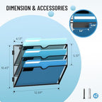 SUPEASY 3-Tier Hanging Wall File Organizer with Hooks, 2 Pack - Image 3