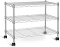 HealSmart 3-Tier Heavy Duty Storage Shelving Unit,Chrome,24.02" D x 13.78" W x 21.97" H inch, 1 Pack by HealSmart