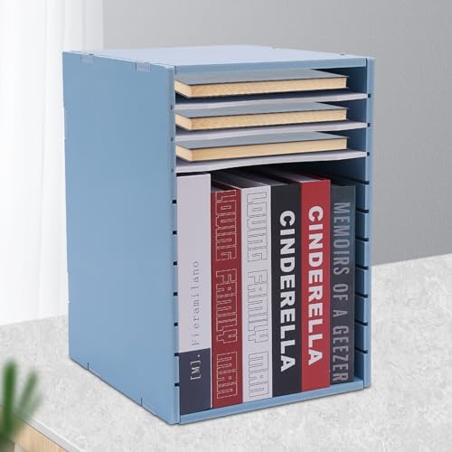 11 Slots Desktop File Sorter Paper Organizer Mail Organizer with Adjustable Drawer Literature Organizer Vertical Desktop Sorter Letter-size Shelves Durable Laminate Finish for Office School & Home - Image 4