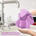 LIVOS Microfiber Cleaning Cloth Roll - 80 Pack, Reusable Paper Towels Purple Tear Away Towels, Microfiber Towels for Cars, Super Absorbent Lint Free Cleaning Rags for House,Kitchen,Window-11.5"x11.5" - Image 5