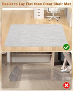 Blvornl Office Chair Mat for Hardwood Floor, 35.4"*47.2" Desk Computer Chair Mat for Hard Wood, Large Anti-Slip Hard Floor Protector, PVC Mat Desk Rug for Office and Home Silver Grey - Image 4