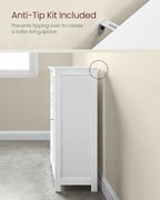 VASAGLE Floor Storage Cabinet, Farmhouse, 4 Drawers and 1 Door, 35.4" H - Image 4