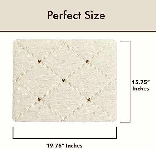 White Burlap Bulletin Picture & Memo Board, 19.75 x 15.75 in - Image 6