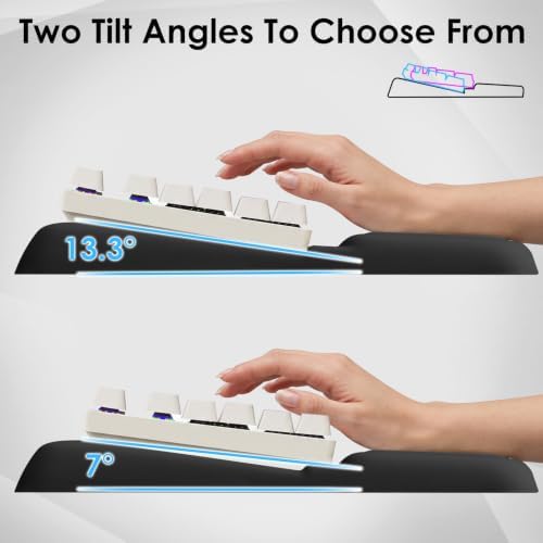 3-in-1 Ergonomic Keyboard Stand & Mouse Pad Set with Wrist Rest, Black - Image 3