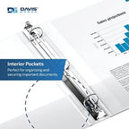 Premium Economy 3-Ring Binder, Spine Label, 3" Round Rings, White, 6 Pack - Image 5
