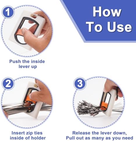 Metal Zip Tie Gun Kit with 200 Pcs 12" Stainless Steel Cable Ties - Image 6