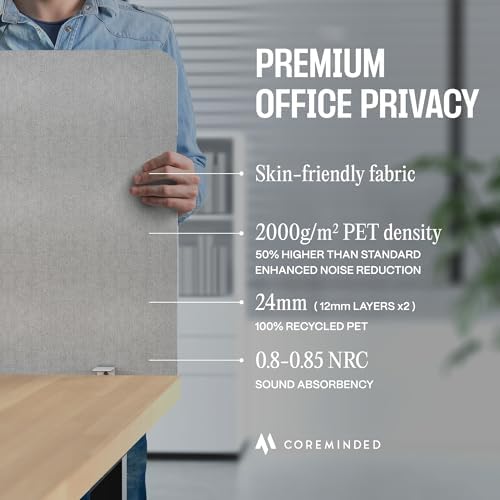 Universal Desk Privacy Panel – Heavy-Duty Desk Divider & Office Partition - Privacy Screen for Workspaces & Cubicles (1-Pack, 60" x 24") - Image 3