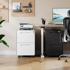 DEVAISE 2 Drawer File Cabinet with Lock, Fully Assembled Except Casters - Image 2