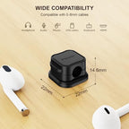 36 Pack Magnetic Cable Clip Organizer Cord Holder, Picozon Adhesive Cable Management, Wire Phone USB Charger Cable Holder, Keeper Organizer for Office Home Desktop Table - Black - Image 7