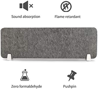 MYOYAY 40''x12'' Privacy Panel Clamp-on Acoustic Desk Divider Freestanding Sound Absorbing Cubicle Desk Divider Removable Acoustic Partitions with 2 Clips for Offices, Braries, Classrooms, Library - Image 7