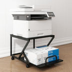 Natwind 2 Tier Printer Stand,19.7''x19.7'',with Pull Out Shelf,Black - Image 2