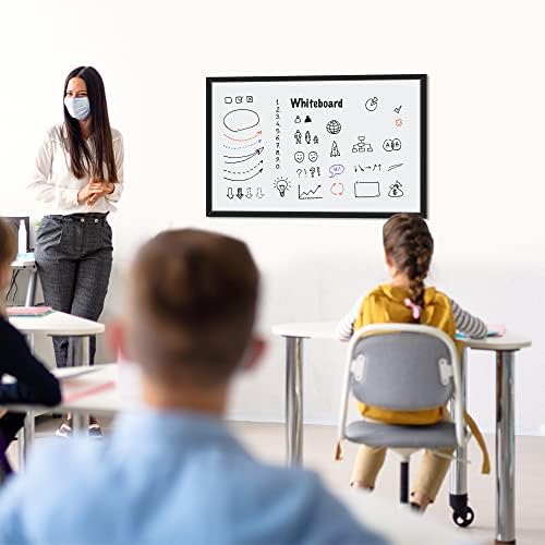 Amazon Basics Magnetic Dry Erase Whiteboard, 35"W x 23"H, Black Wooden Frame, Wall-Mounted for Writing and Presentation - Image 5