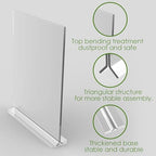 newnewshow 4x6 Inch Clear Acrylic Sign Holder, Display Stand, Plastic Card Holder for Business, Office, Retail (4x6 Inch 24 Pack) - Image 5