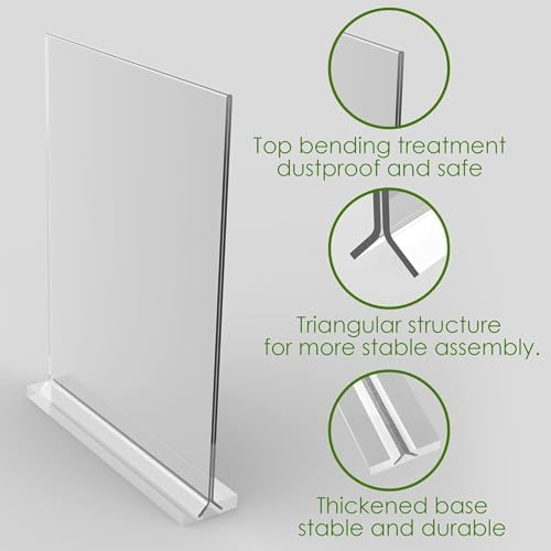 newnewshow 4x6 Inch Clear Acrylic Sign Holder, Display Stand, Plastic Card Holder for Business, Office, Retail (4x6 Inch 24 Pack) - Image 5