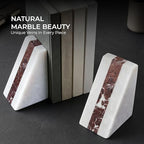 Natural White Marble Bookend 6" - Image 4