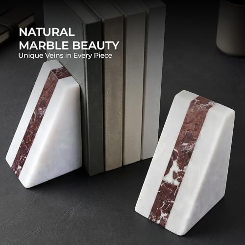 Natural White Marble Bookend 6" - Image 4