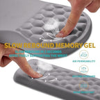 Hokafenle 2 In 1 Ergonomic Mouse Pad Wrist Support & Wrist Rest For Computer Keyboard Set, with Relieve Carpal Tunnel Pain Massage Bulge and Full Memory Gel Design (2In1 Set,Neutral Gray Light Purple) - Image 3