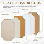 Wonderjune Linen Display Pinboard, Scalloped, 24'' X 36", Bright White - Image 4