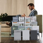 Gejoy 6 Tiered Book Display Rack Wire CD Display Rack Book SigningTabletop Magazine Countertop Holder Retail Literature Brochures Holder(Black) - Image 6