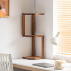 Corner Shelf Stand Desk Organizer,26.8" H Rubberwood Brown Rack for Small Spaces, Bedroom,Home Office,Kitchen,Bathroom (Walnut, 3 Tier) - Image 5