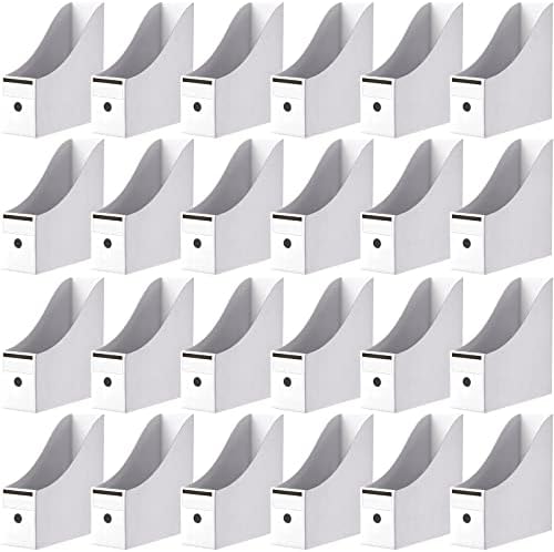 Thenshop 24 Pcs Magazine Files Cardboard Holders,Classic,White by Thenshop