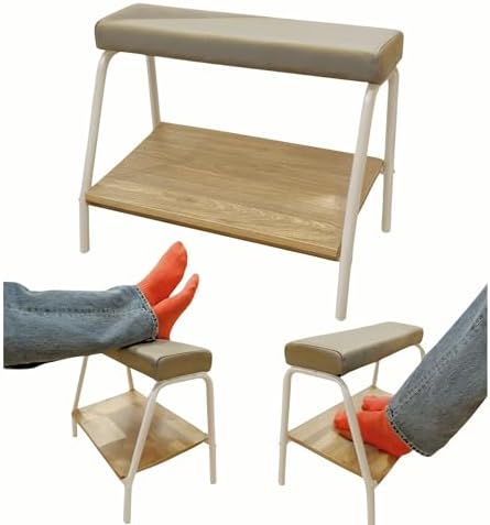 Double Step Footrest Under Desk Versatile Foot Stool Ottoman for Comfortable Desk Work Office Life (White) by ORUHOME
